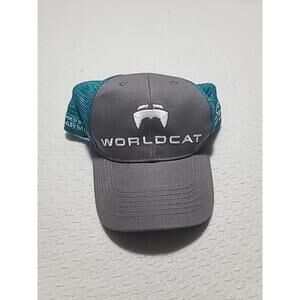 Worldcat Snapback Trucker Hat Gray / Teal One Size Adjustable Mesh Back